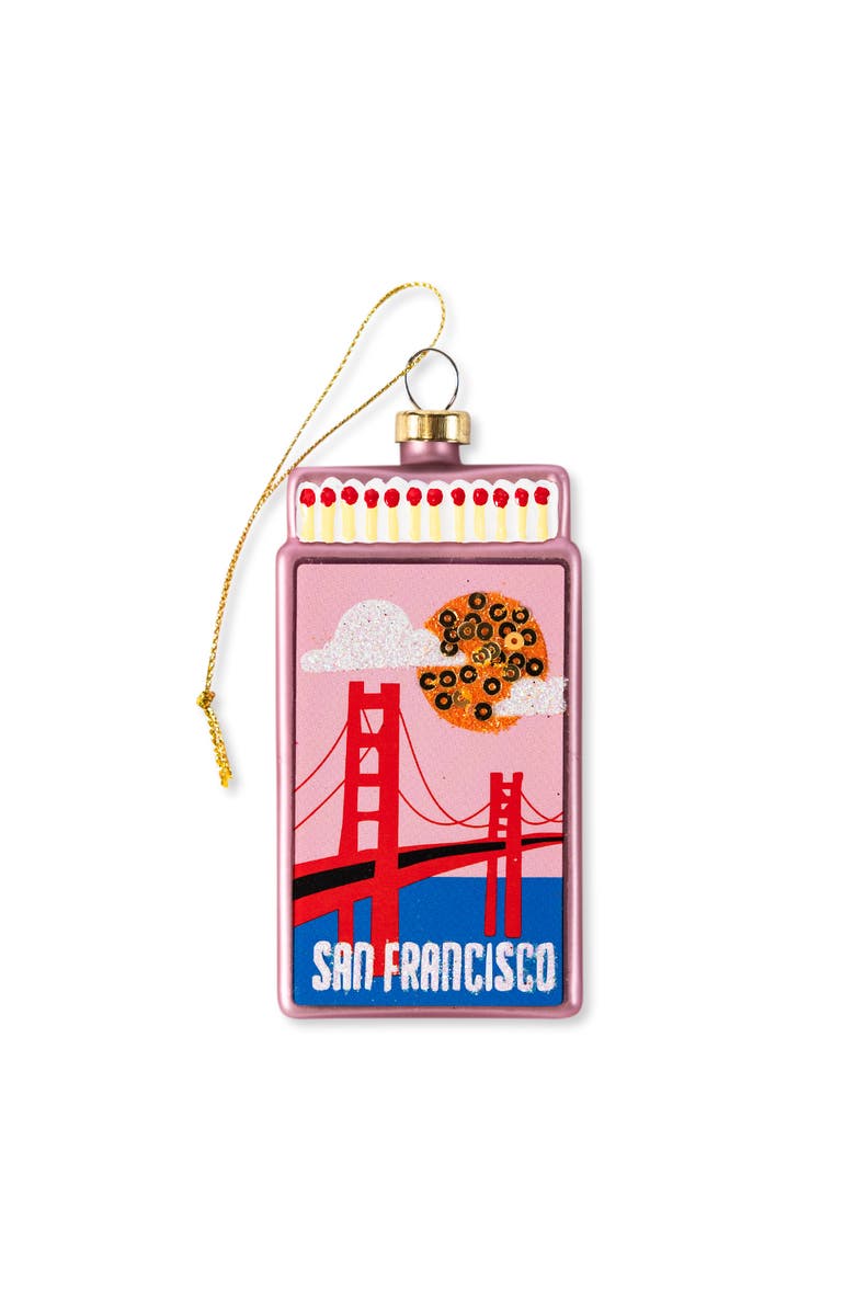 Furbish Matchbook Ornament - San Francisco, Main, color, Pink