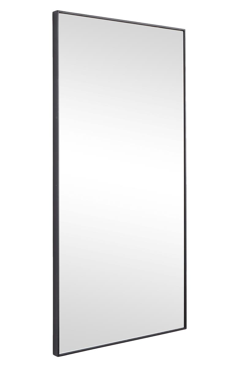 VIVIAN LUNE HOME Black Wood Rectangle Shaped Wall Mirror with Thin Minimalistic Frame - 18" x 36", Alternate, color,