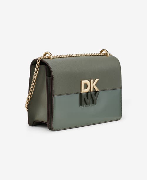 Dkny Echo Small Chain Flap In Olive