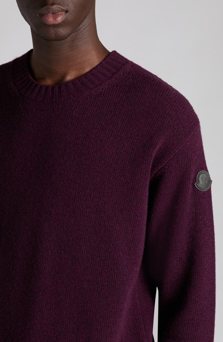 Moncler Wool & Cashmere Crewneck Sweater, Alternate, color, Violet