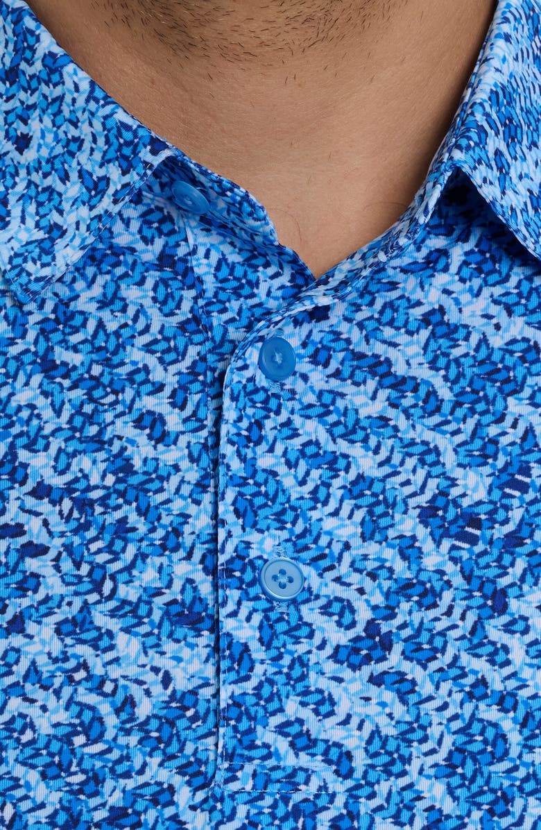 Robert Graham Tyne Geo Pattern Performance Golf Polo, Alternate, color, 