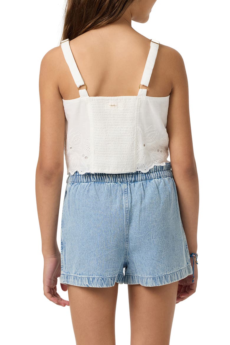 Annalee Eyelet Cotton Button-Up Tank, Alternate, color, WHITE