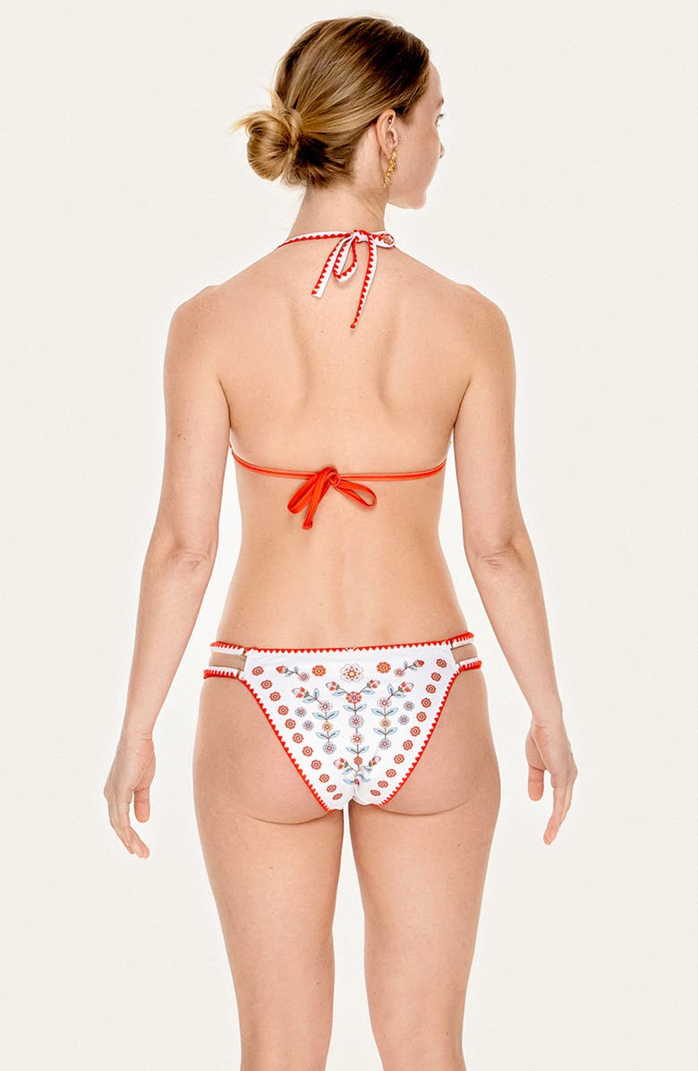 Jessie Zhao New York Red Garden Reversible Bikini Set, Alternate, color, Red