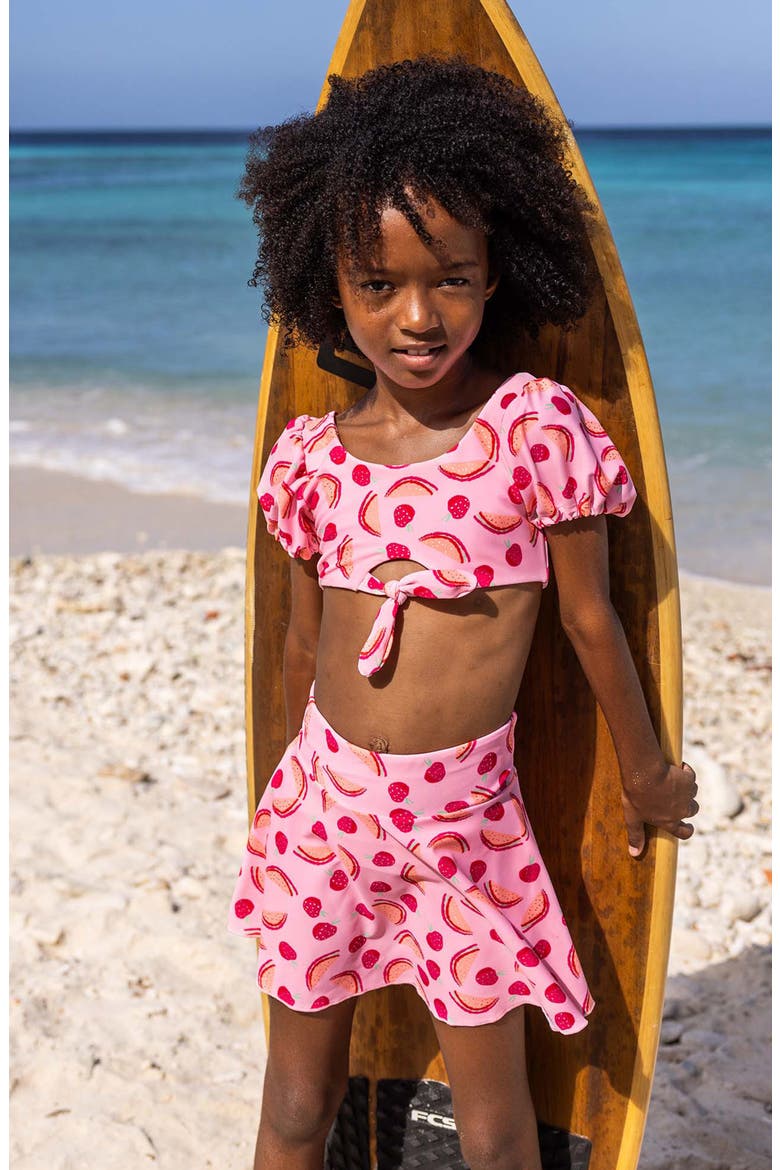 Kids' Berry Sweet Skirted Two-Piece Swimsuit, Alternate, color, PINK