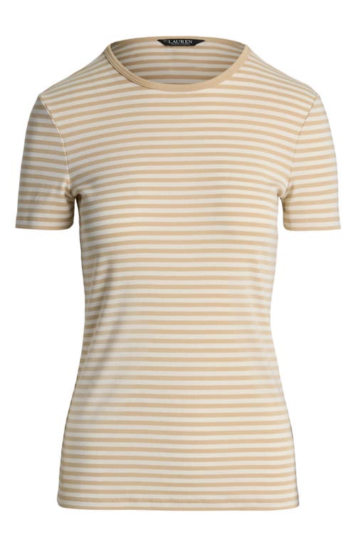 Ralph Lauren Striped Short-sleeve T-shirt In Neutral