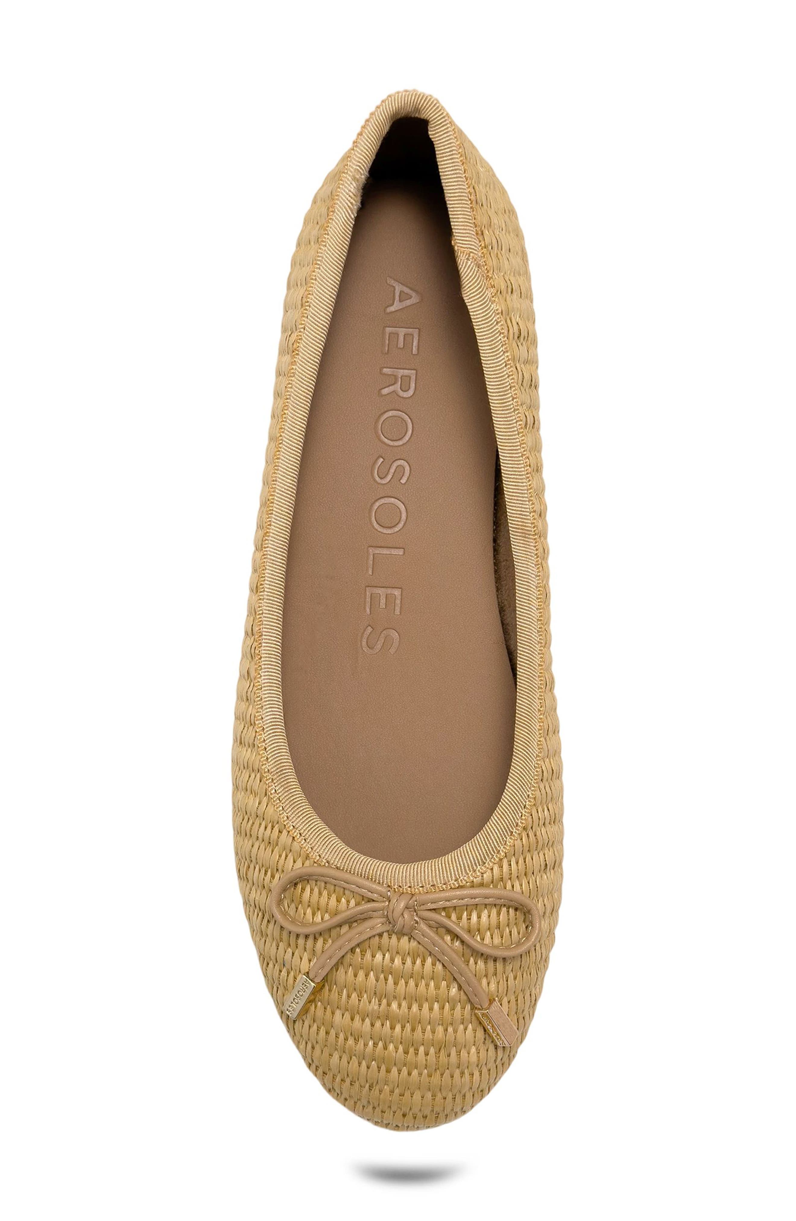 Aerosoles Homebet Raffia Woven Ballet Flat, Alternate, color, Natural/ Beige Bisque