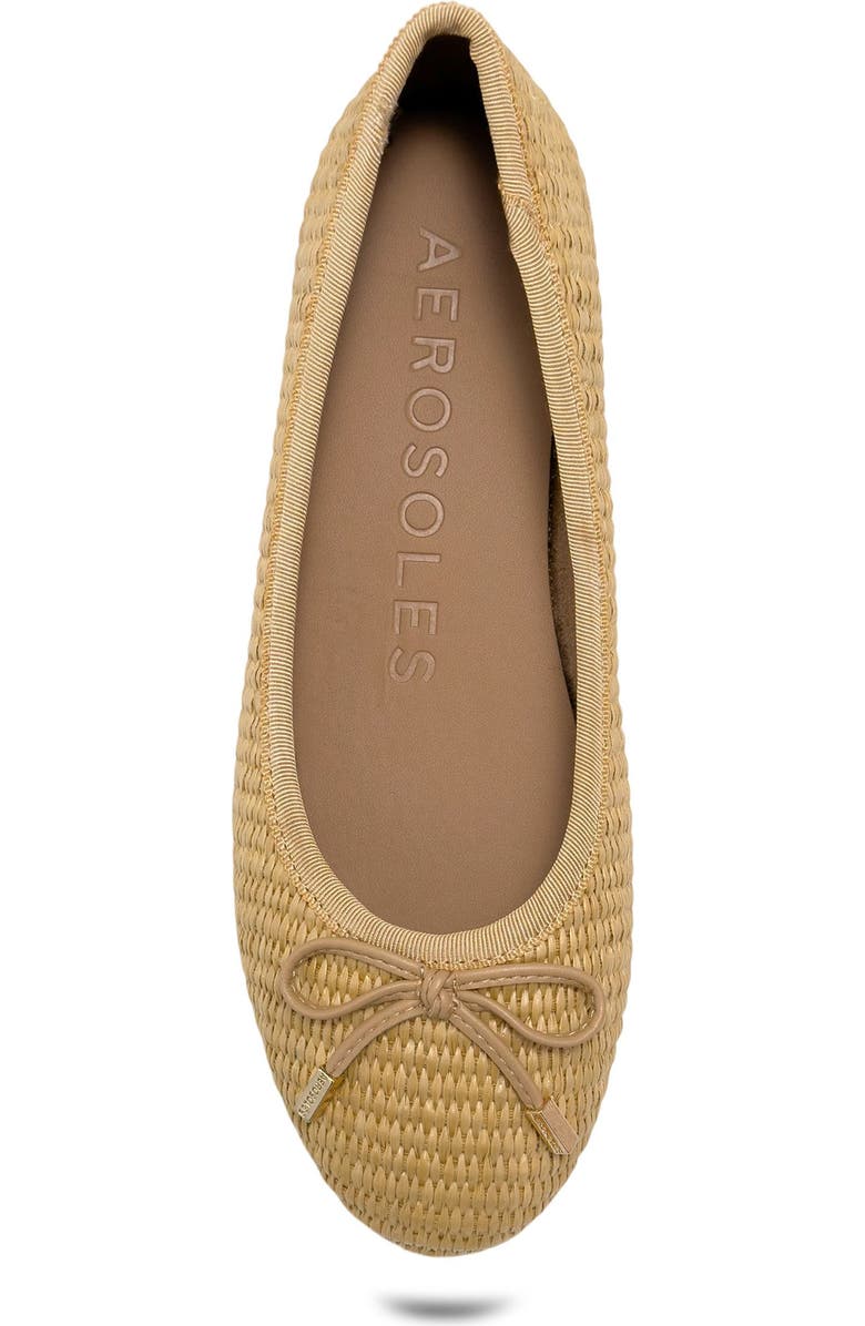 Aerosoles Homebet Raffia Woven Ballet Flat, Alternate, color, Natural/ Beige Bisque