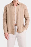 Velez Long-Sleeve Linen Shirt With Semi-Fitted Silhouette