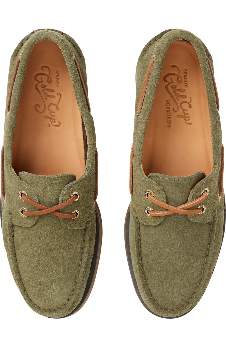 Sperry Gold Cup Authentic Original 2-Eye Boat Shoe, Alternate, color, Light Green