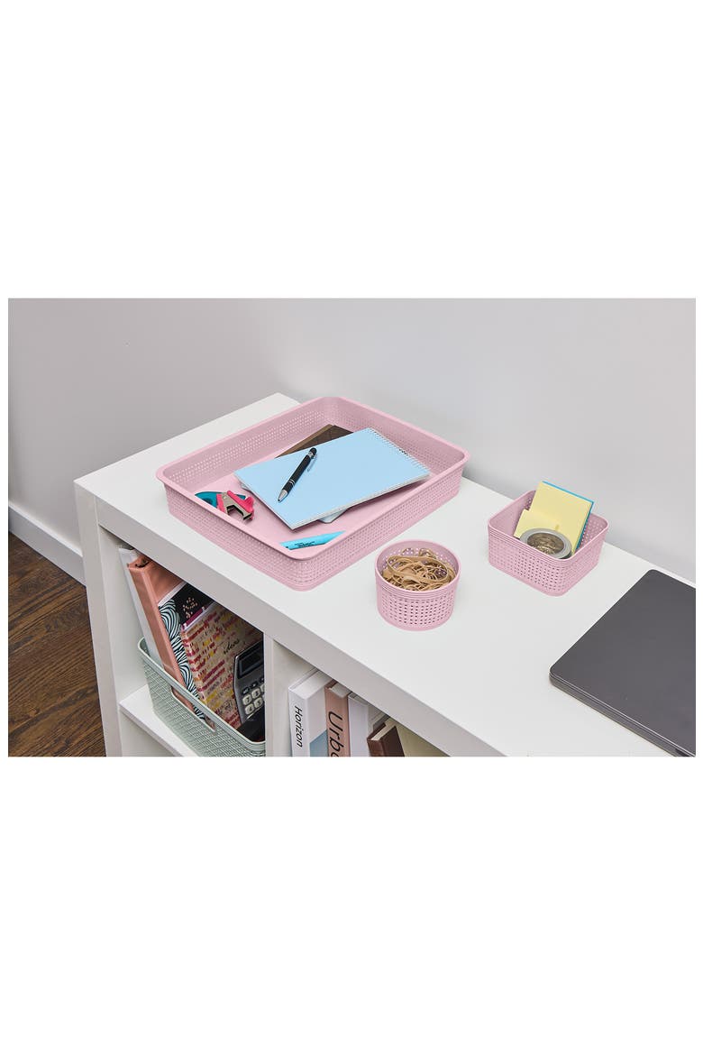 10-Piece Assorted Storage Basket Set, Alternate, color, ROSE WHISPER