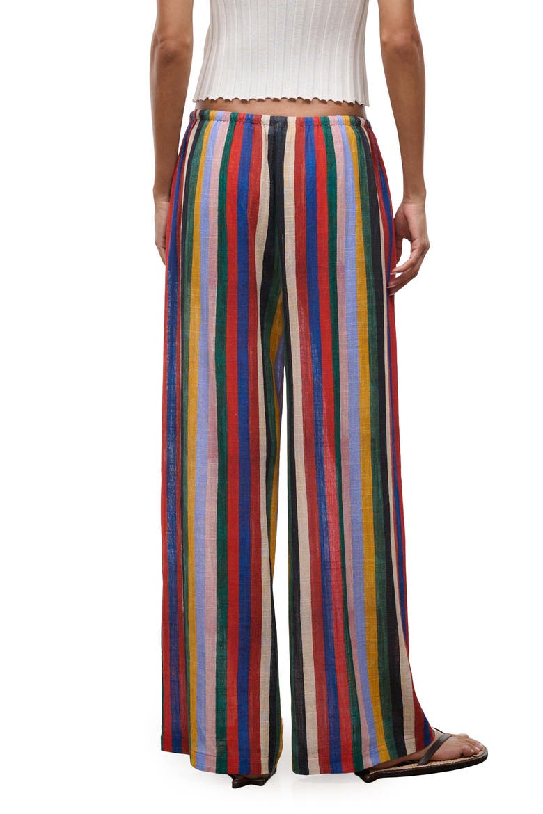 Mateo Stripe Cotton Drawstring Pants, Alternate, color, ARTIST STRIPE