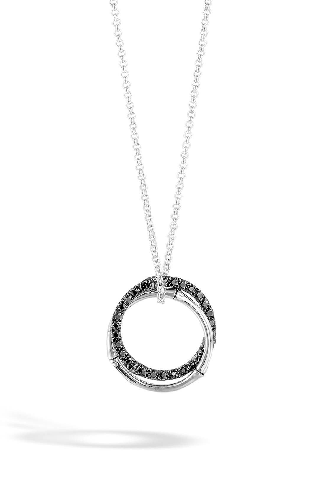 John Hardy Bamboo Lava Interlocking Pendant Necklace