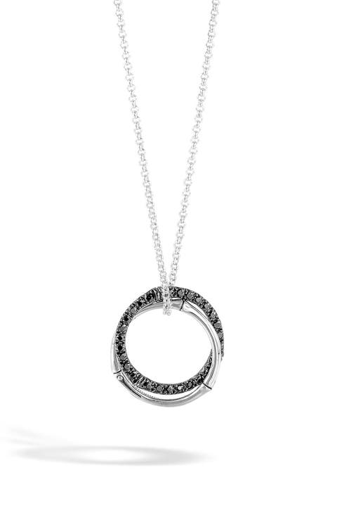 Bamboo Lava Interlocking Pendant Necklace