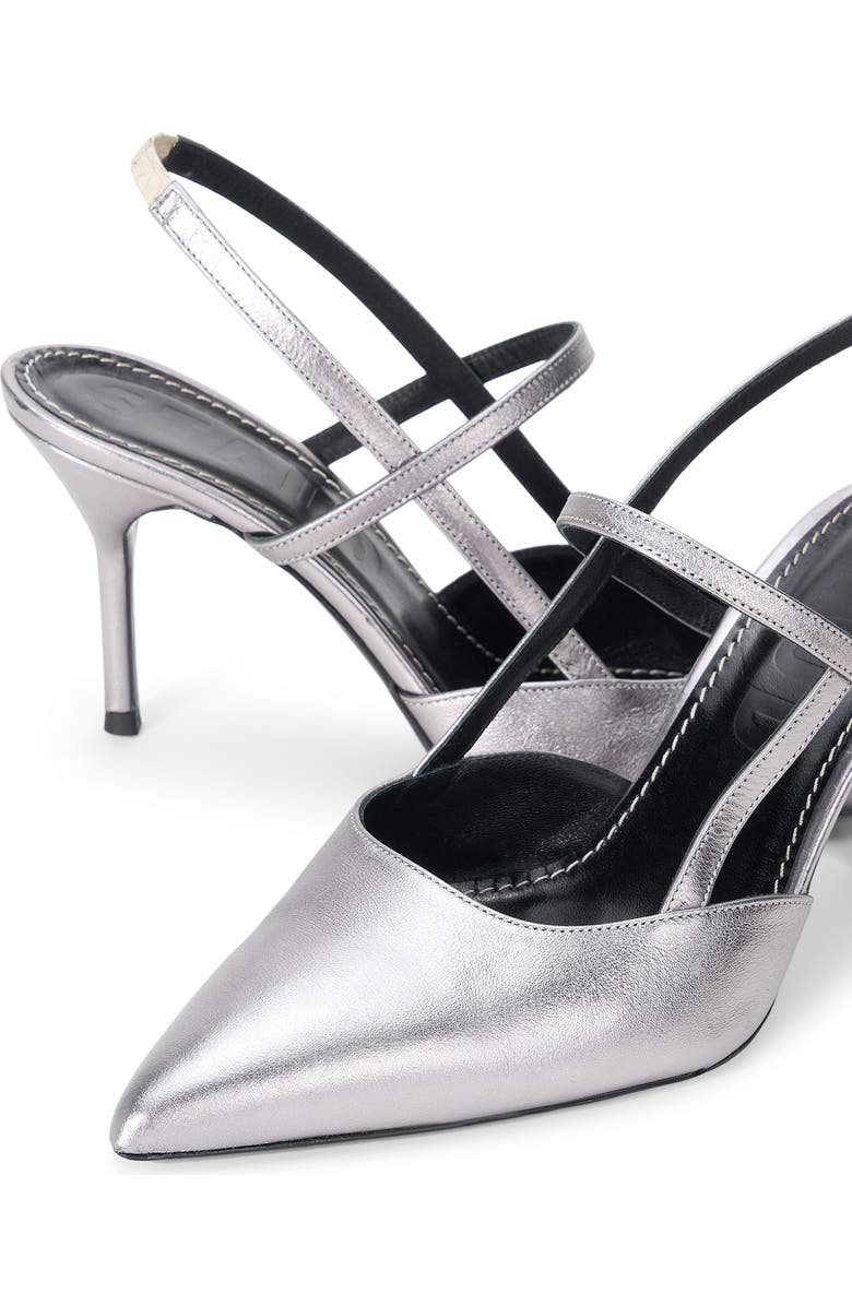 STAUD Sebastian Slingback Sandal, Alternate, color, Pewter