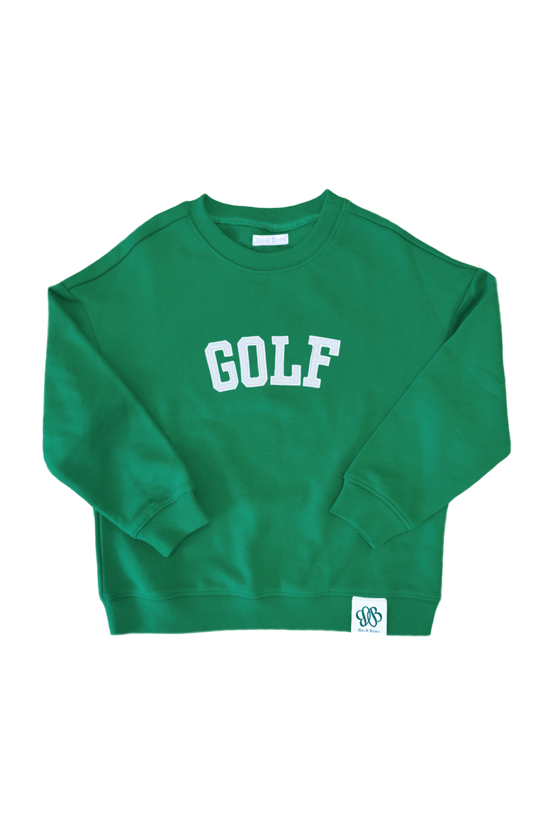 Golf Sweatshirt, Main, color, Green/White
