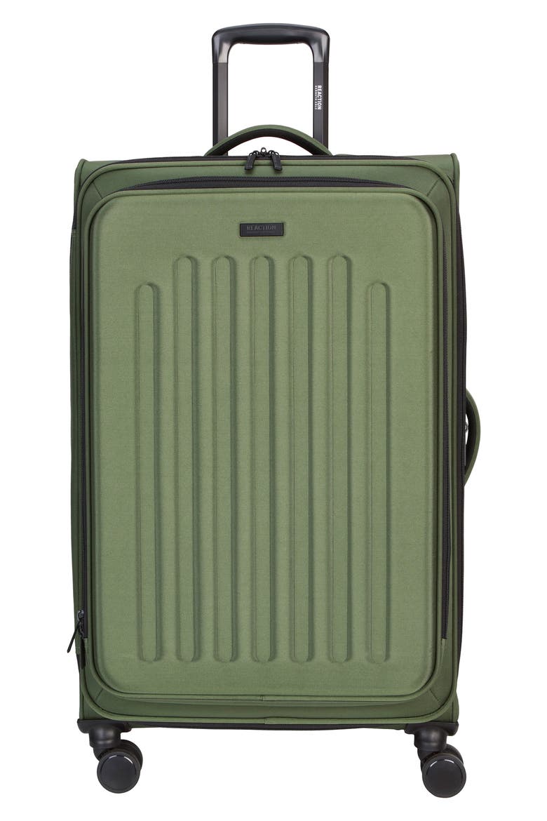 The Venturer 28 Inch Checked Suitcase, Main, color, OLIVE