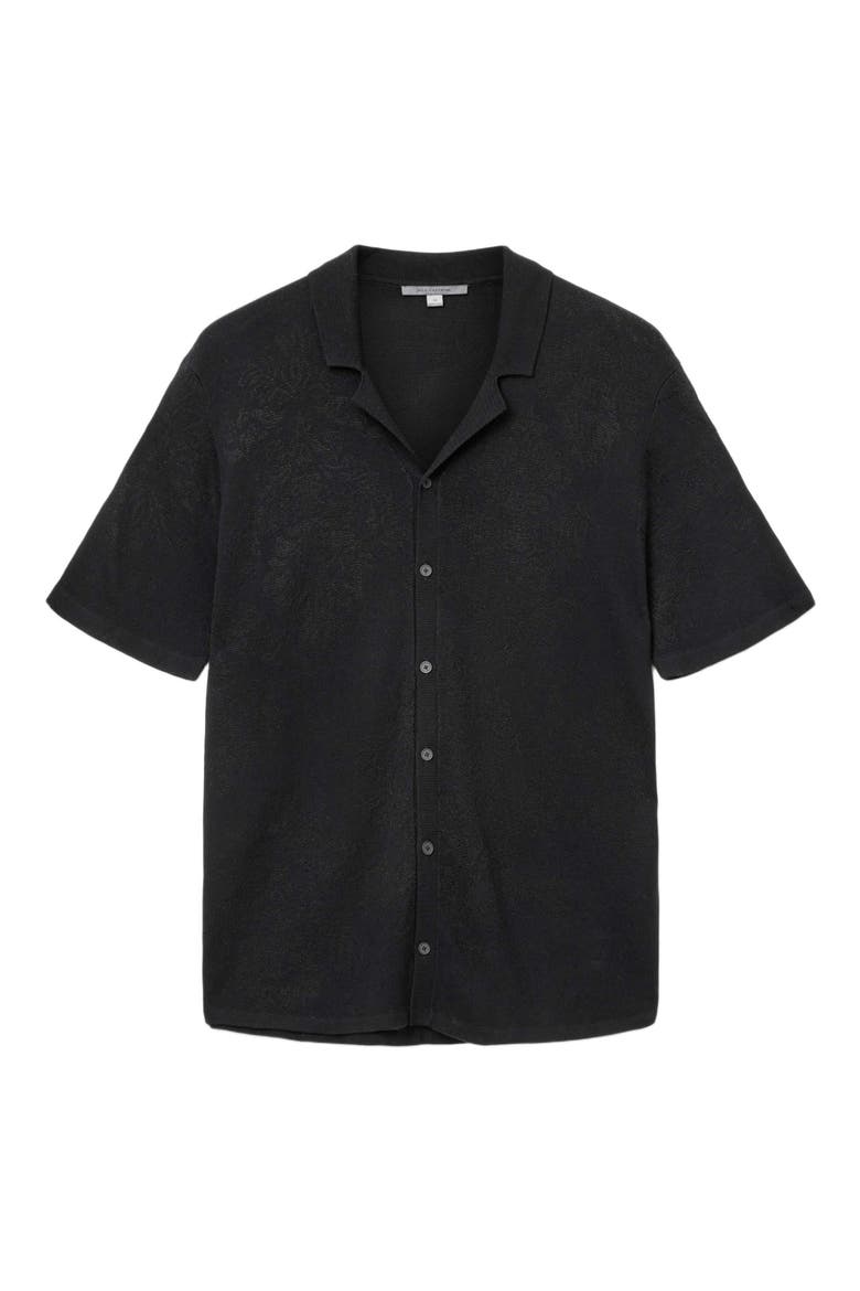 Arlon Paisley Sheen Camp Shirt, Alternate, color, BLACK