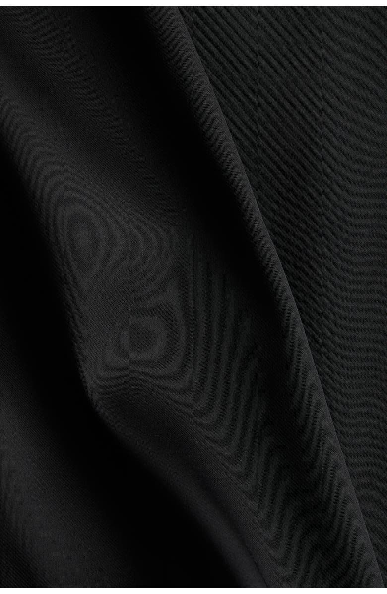 H&M Fitted twill shirt, Alternate, color, Black