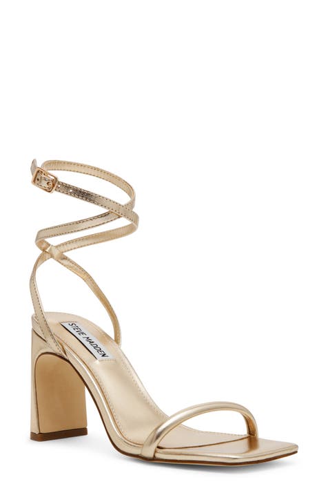 Gold stiletto sandals deals