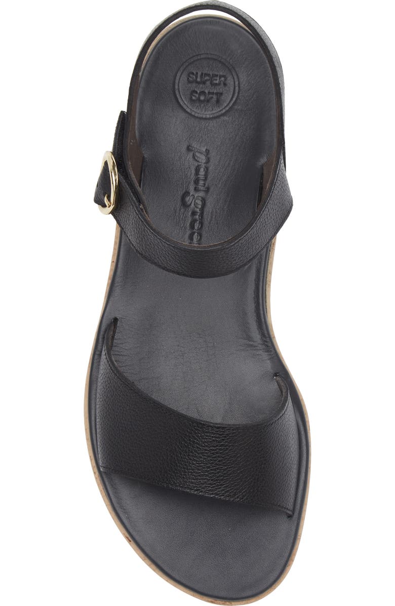Paul Green Tippi Ankle Strap Platform Wedge Sandal, Alternate, color, Black Leather