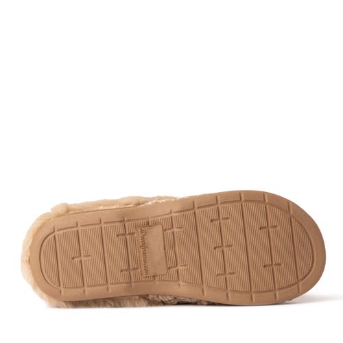 Dearfoams Claire Cable Knit Chenille Clog Slipper In Latte