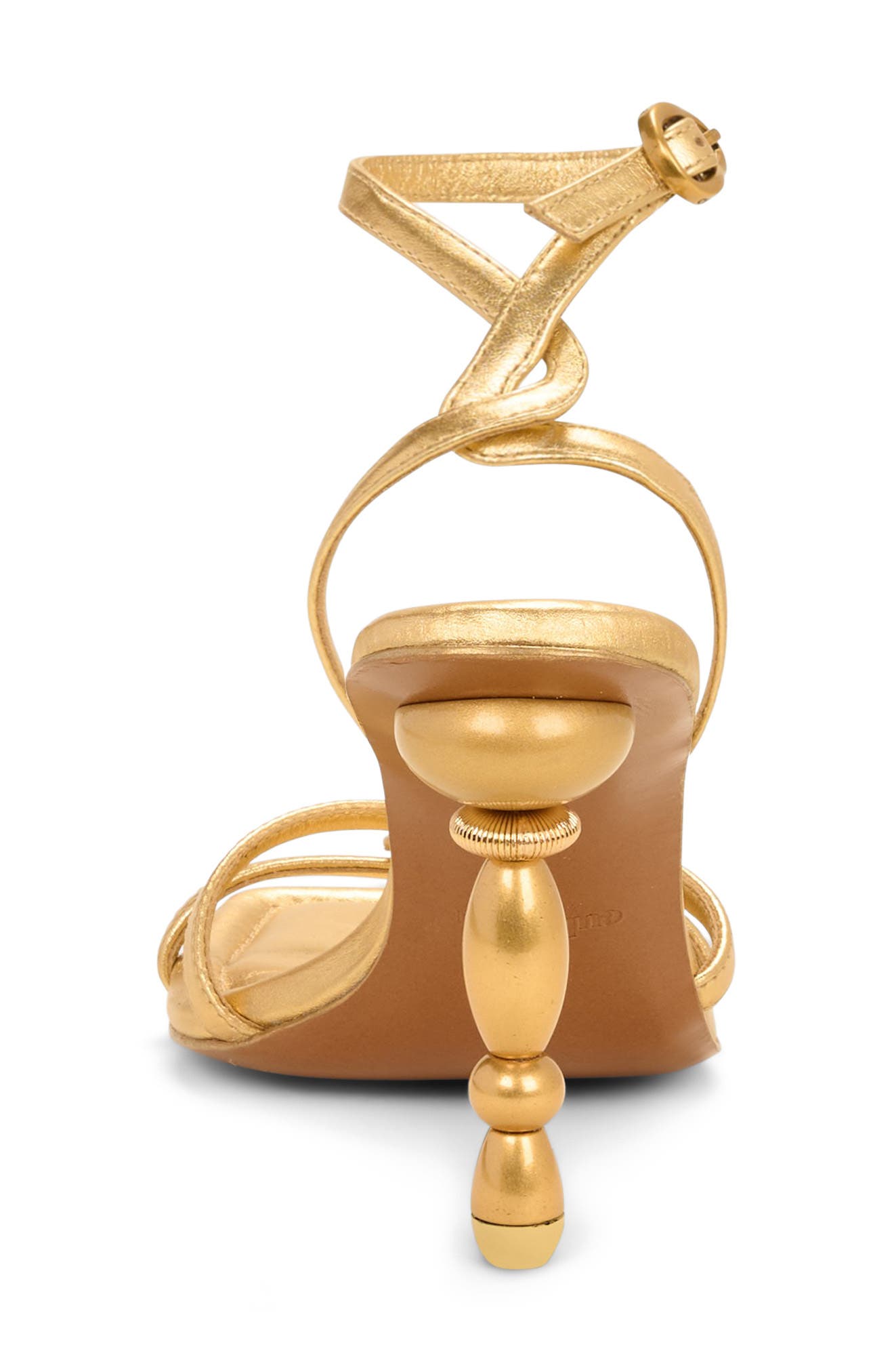 Cult Gaia Maddie Ankle Strap Sandal, Alternate, color, Gold