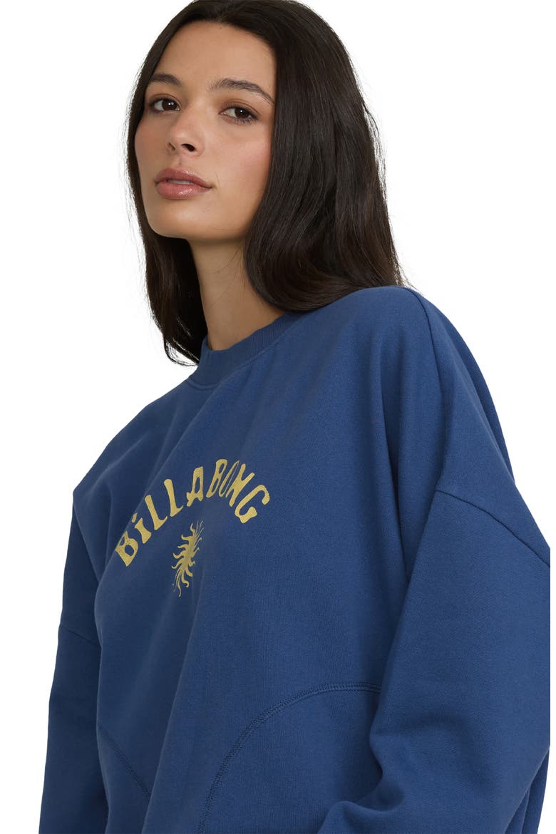Surf Camp Heritage Graphic Sweatshirt, Alternate, color, TRUE NAVY