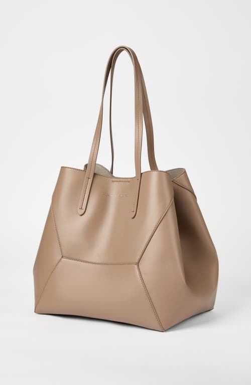 Brunello Cucinelli Bc Duo Panelled Shoulder Bag In Brown