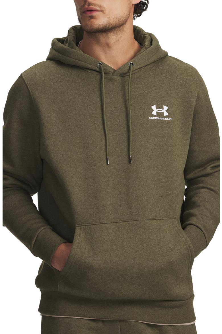 UA Icon Fleece Hoodie, Main, color, 391 MARINE OD GREEN