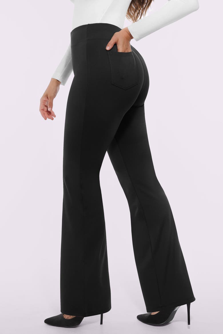 AirSlim® Back Pocket Flare Work Pant, Alternate, color, Jet Black
