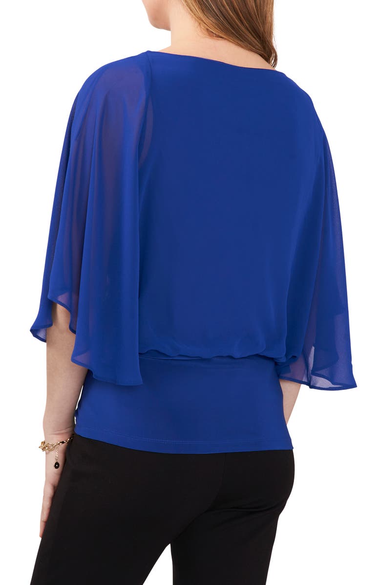 Chaus Flutter Sleeve Blouson Top, Alternate, color,