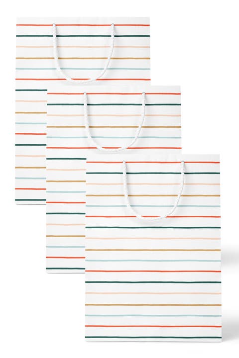 Stripes Gift Bag Set of 3