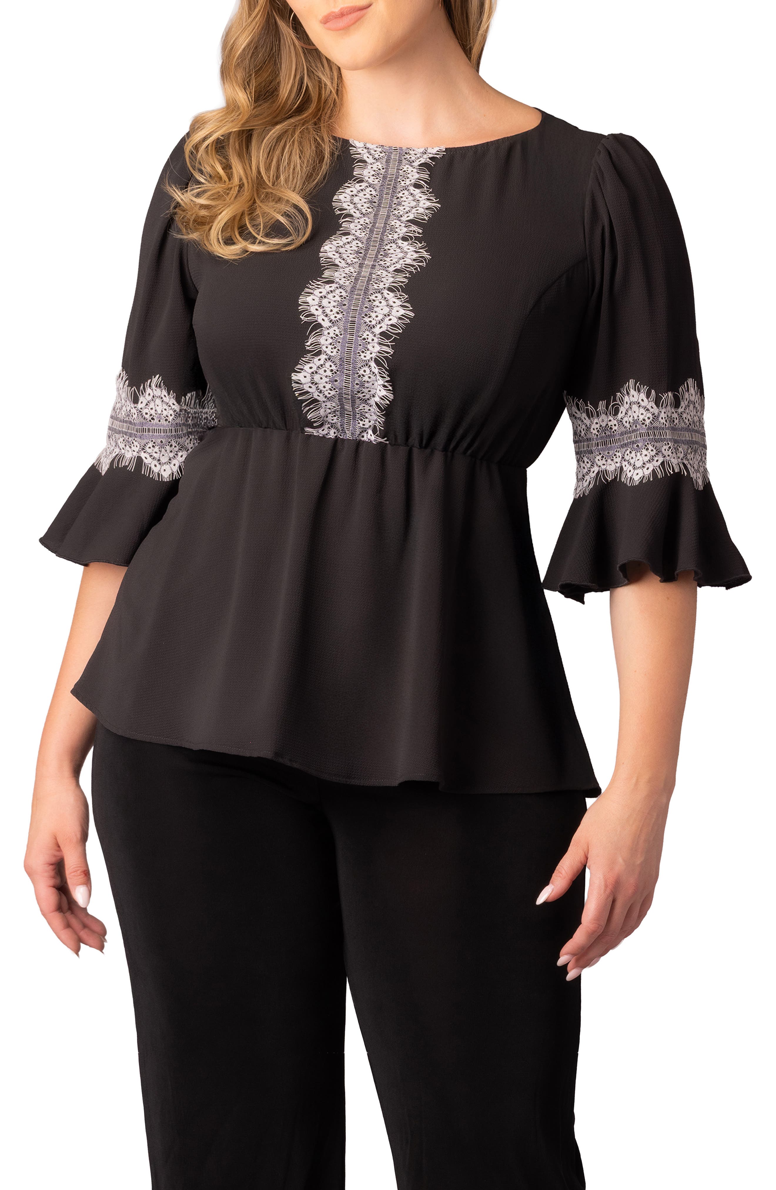 Chateau Lace Peplum Top