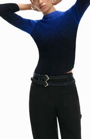 Desigual Ombré Texture Knit Top