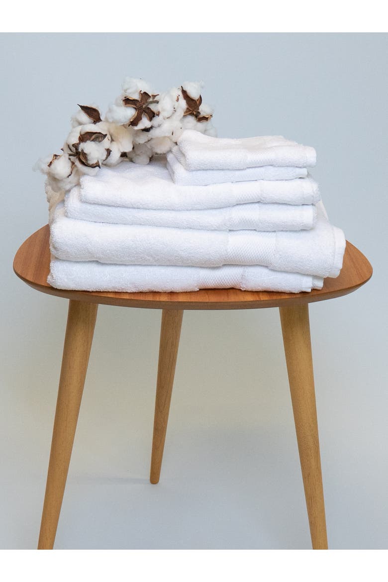 Organic Cotton Towel Set of 6, Alternate, color, WHITE