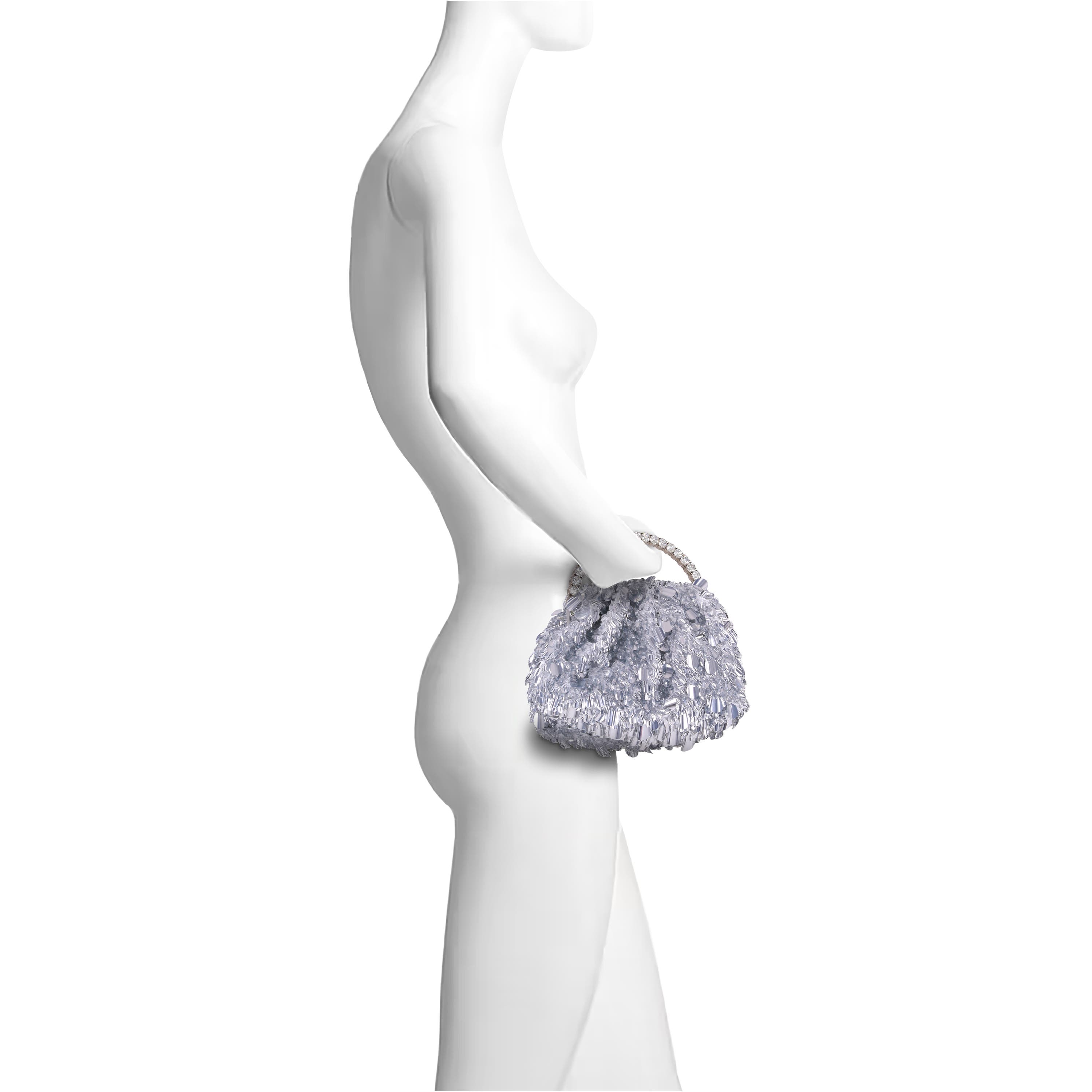 Remy Mixed Sequin Pouch Clutch, Alternate, color, Silver