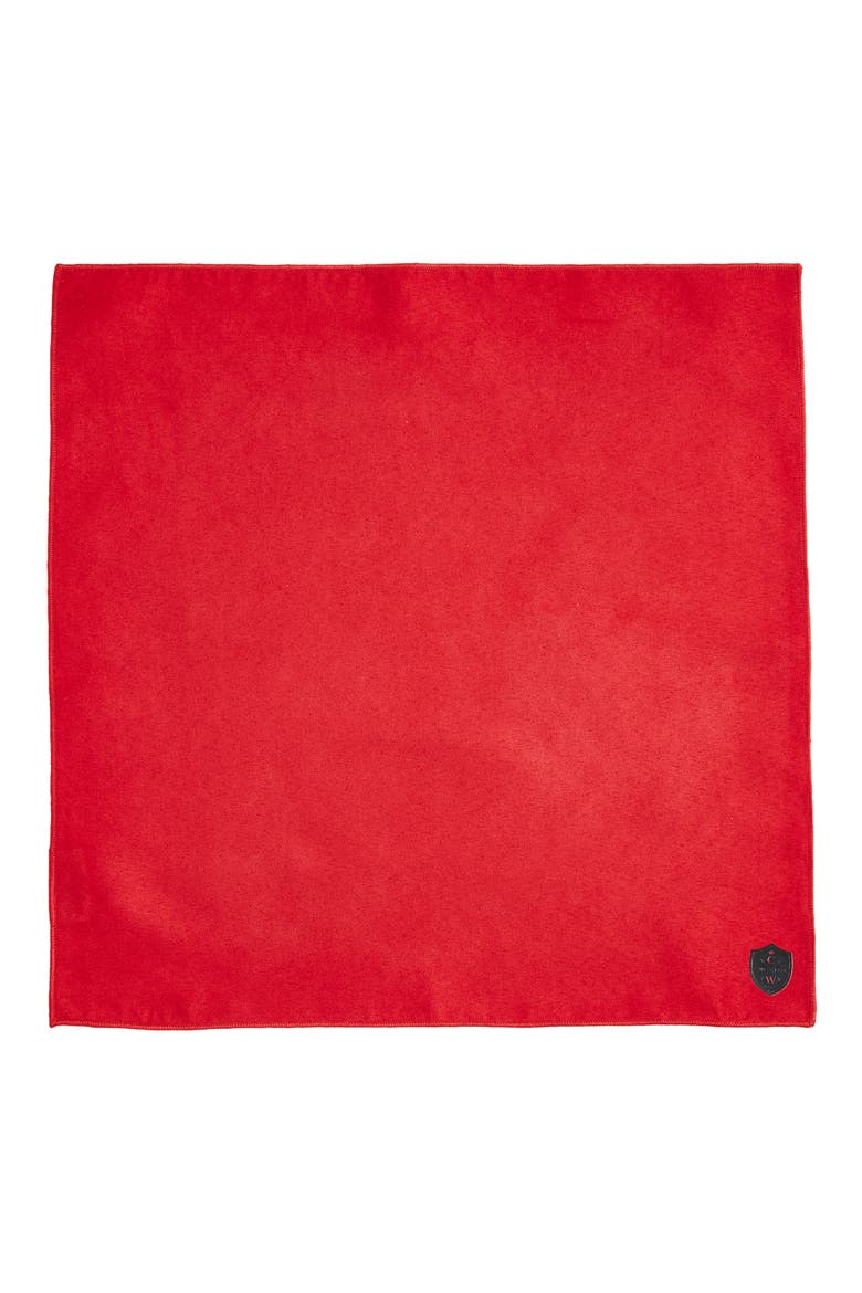 Red Cotton Pocket Square, Alternate, color, RED