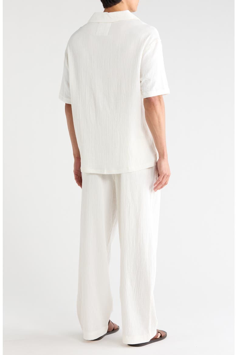 Textured Shirt & Pants Set, Alternate, color, OFF WHITE