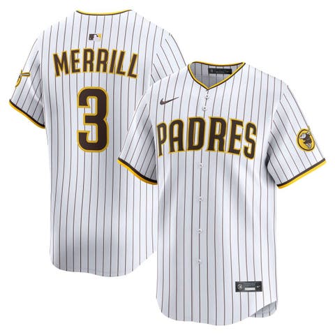 Men's Nike Jackson Merrill White San Diego Padres Home Limited Player Jersey