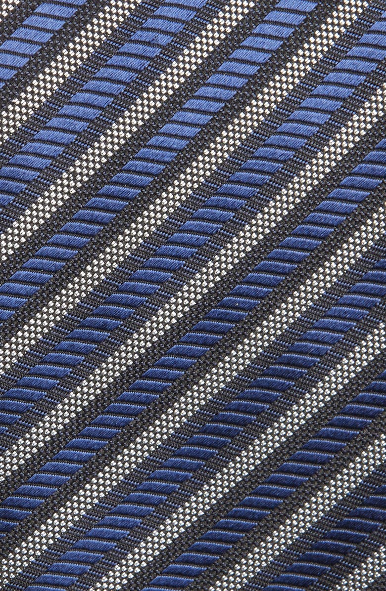 ZEGNA TIES Cinque Pieghe Stripe Silk Tie, Alternate, color, Navy