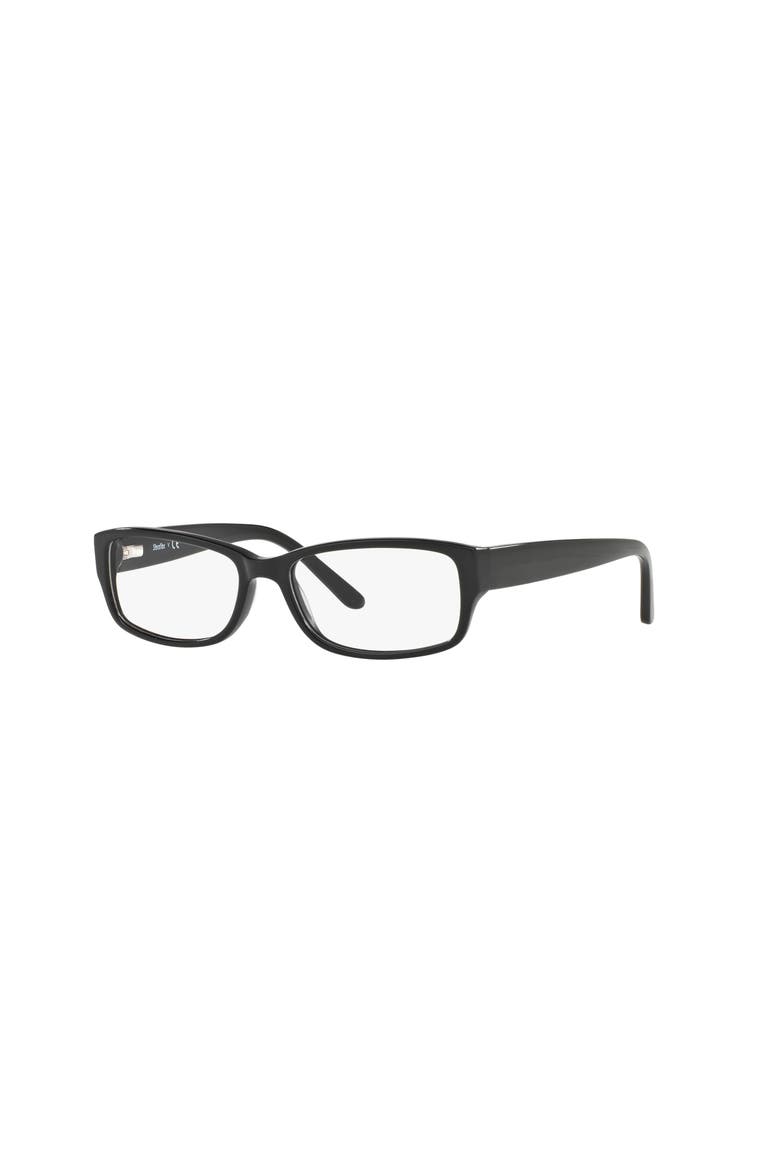 51mm Rectangle optical glasses, Main, color, Black
