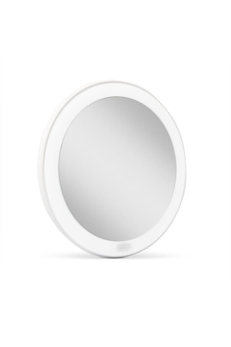 Rechargeable LED Lighted Compact Mirror with 3X Magnification, Main, color, White
