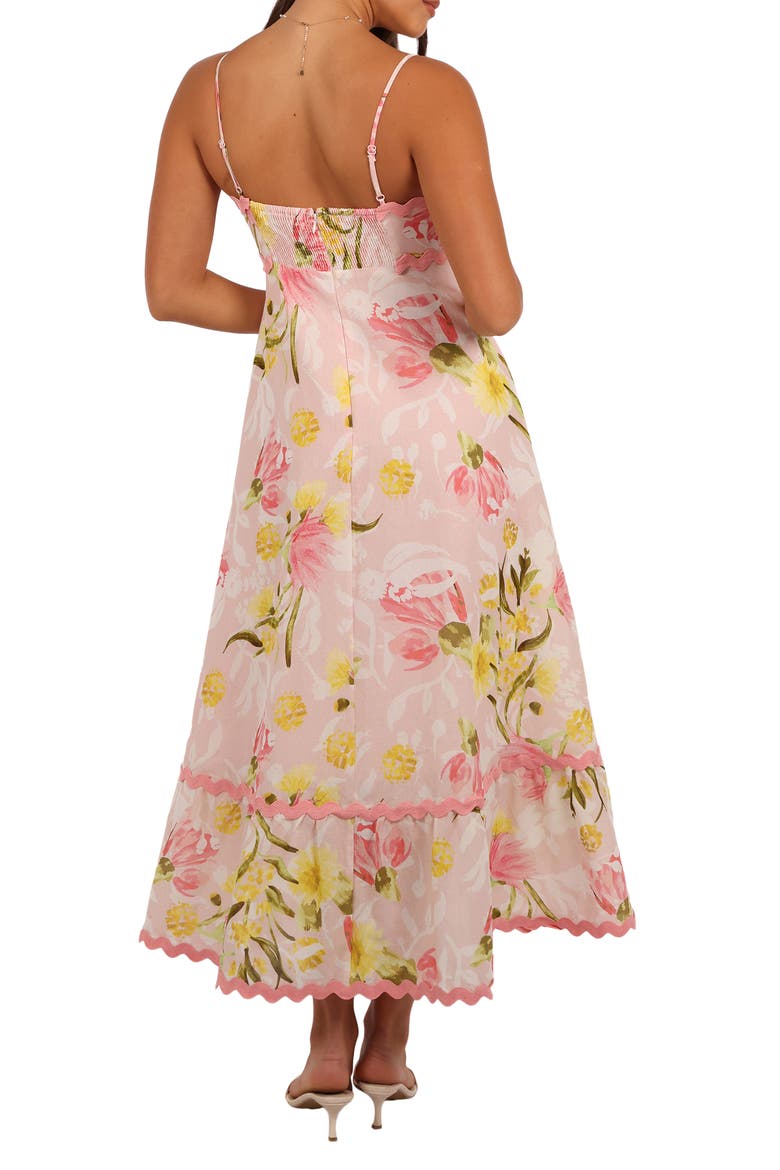 Layla Floral Cotton & Linen Maxi Sundress, Alternate, color, ACACIA BLOSSOM