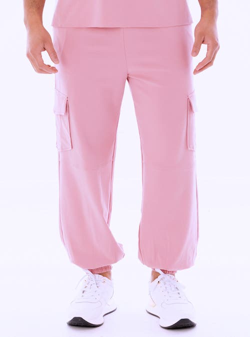 Dai Moda Dm Core Cargo Jogger In Pink