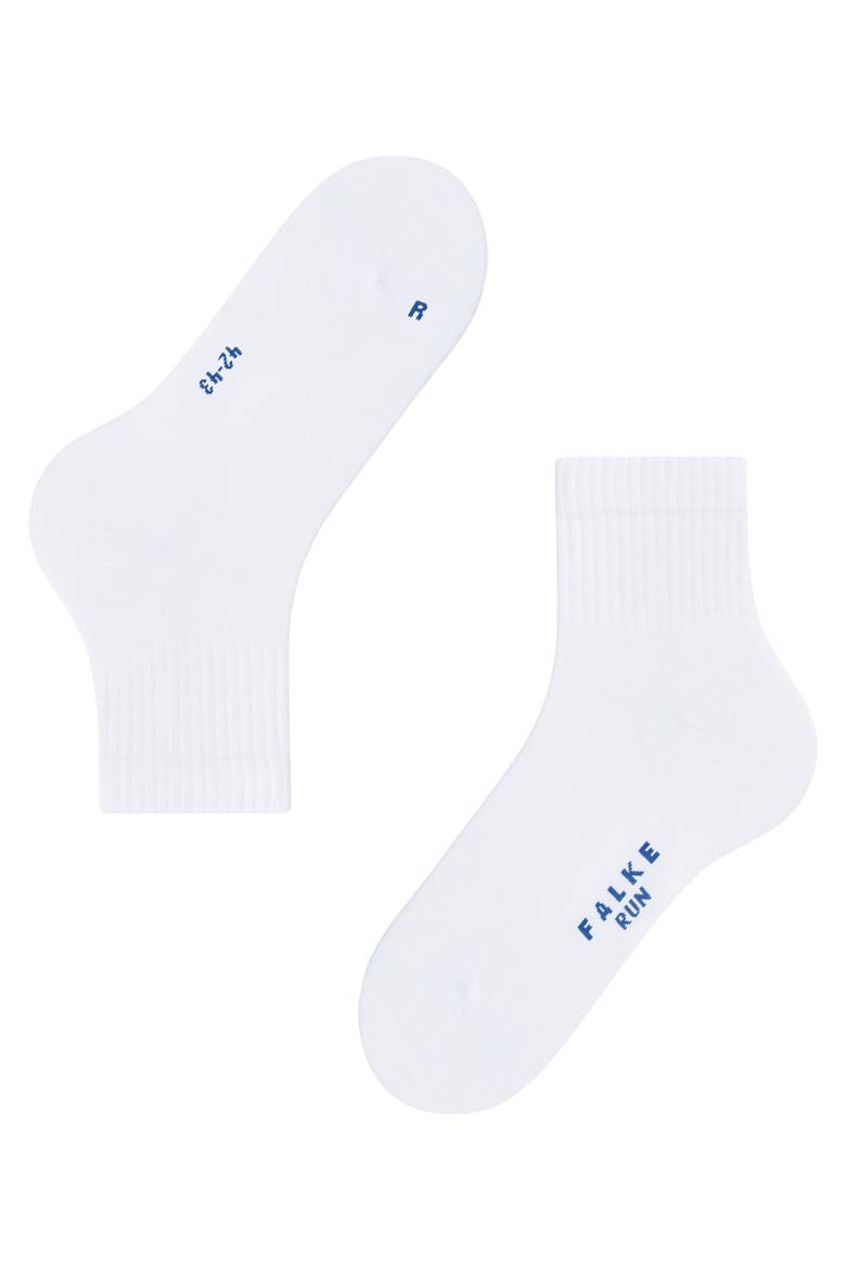 Run Rib Cotton Socks, Alternate, color, White