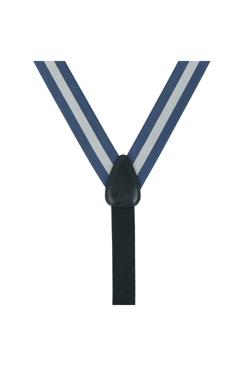 Big & Tall Oliver Stripe Convertible Suspenders, Alternate, color, Blue / Grey