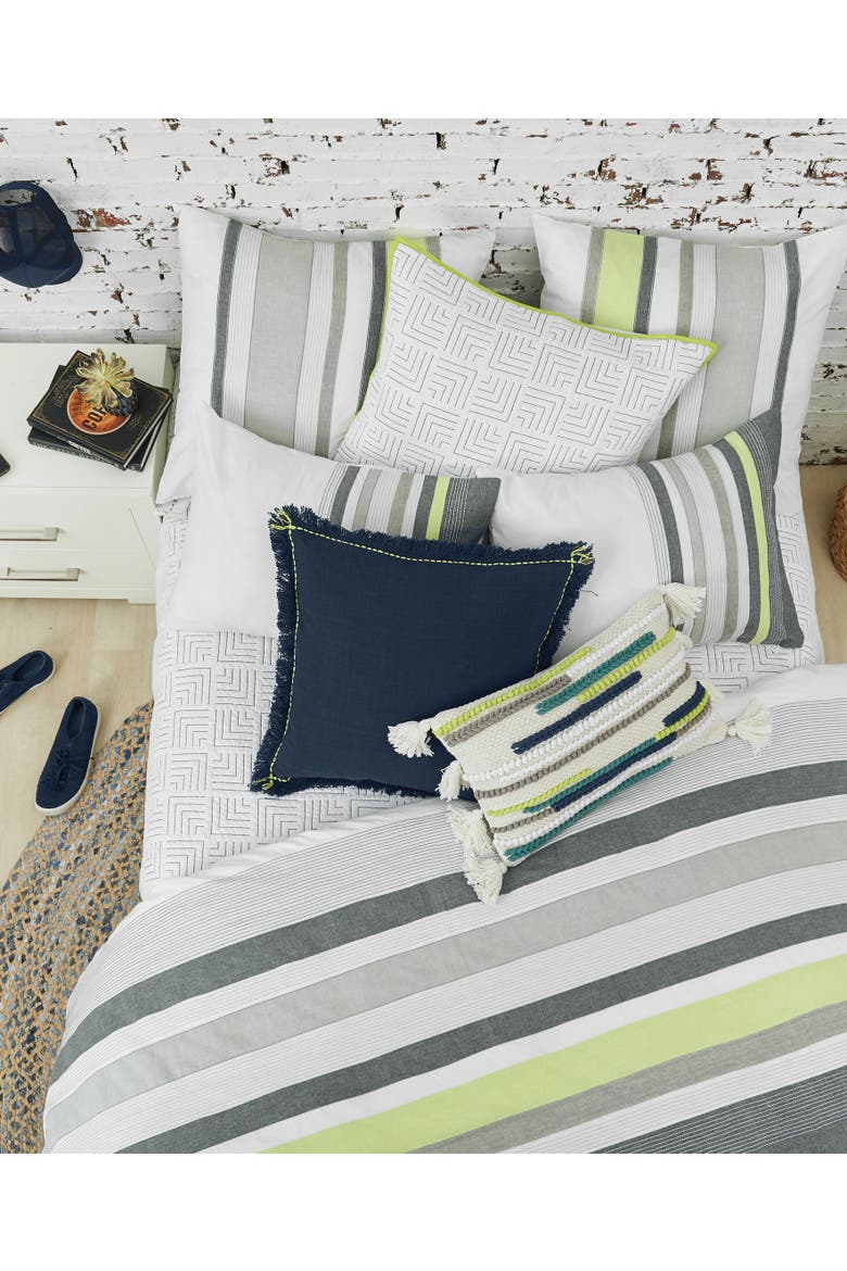 Jones Cotton Euro Pillow Sham 26" x 26", Alternate, color, White
