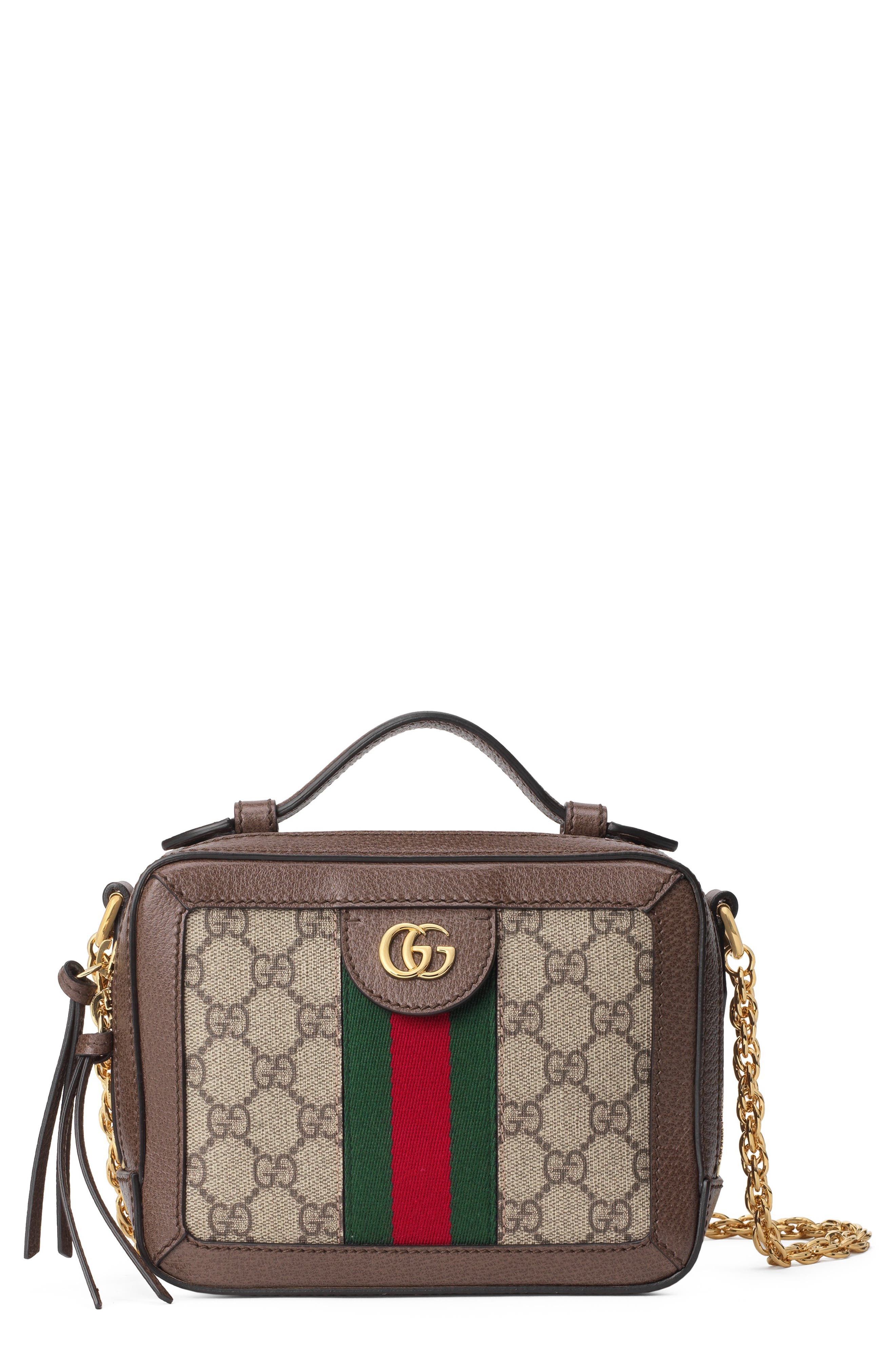 Gucci Mini Ophidia GG Supreme Canvas Shoulder Bag, Main, color, 
