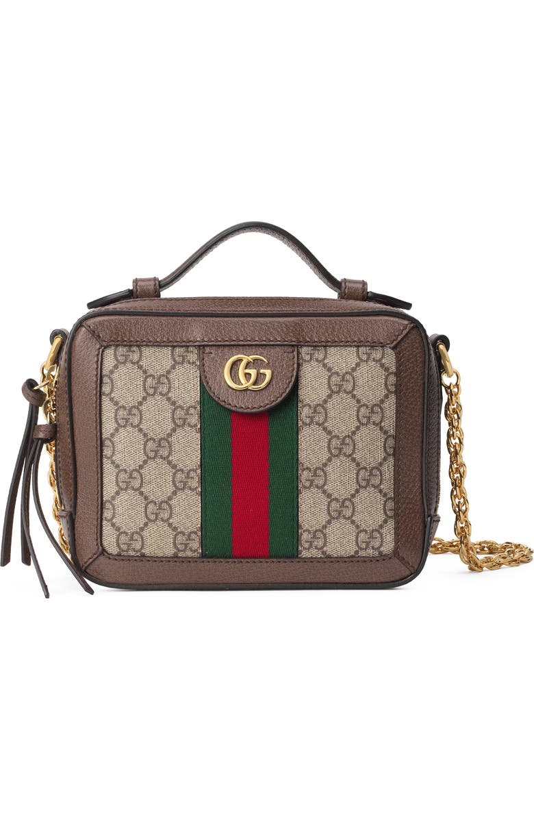 Gucci Mini Ophidia GG Supreme Canvas Shoulder Bag, Main, color,