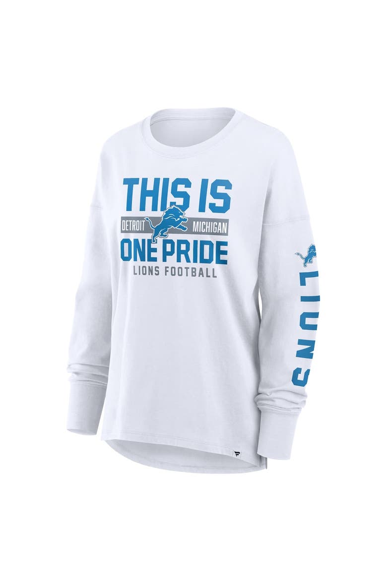 Women's Fanatics White Detroit Lions Hometown Legacy Long Sleeve T-Shirt, Alternate, color, White